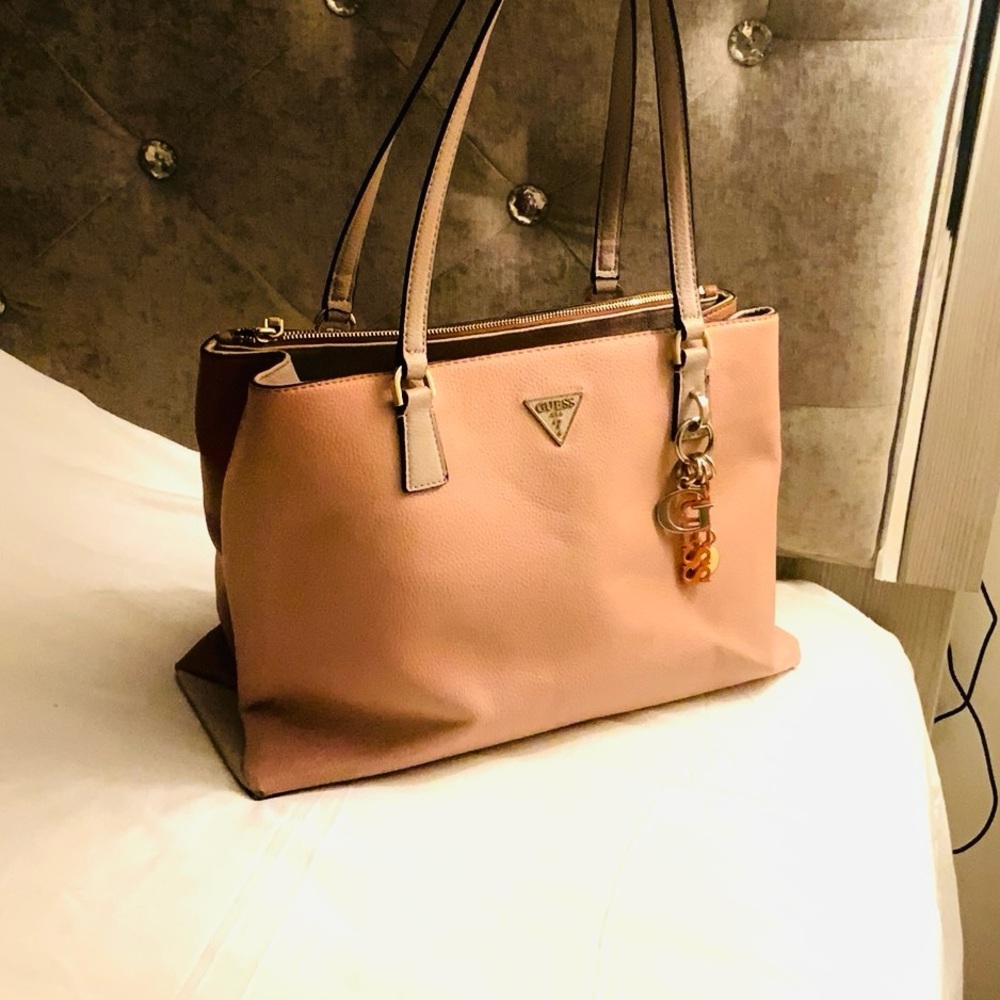 GUESS Blush Pink Tote Bag/ Purse Y2K